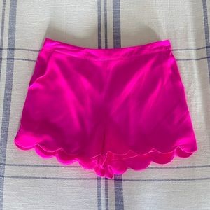 Pink Scalloped Shorts